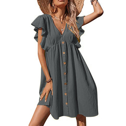 Femmes Robe A-Ligne à Volants Chic und Stil