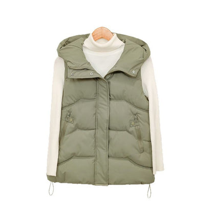 Dames Gilet matelassé à capuche avec poches zippées pratiques Chic und Stil