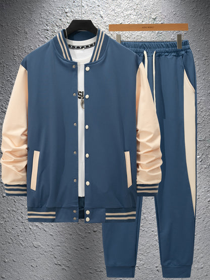 Elegant leisure set for men with a modern bomber jacket design and comfortable jogger pants Chic und Stil