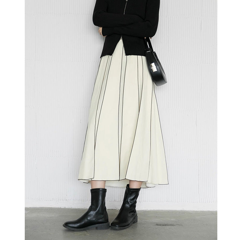 Ensemble robe maxi coupe décontractée et haut à manches-ballons pour femmes Chic und Stil