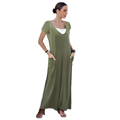 Combinaison fluide pour femmes avec poches pratiques et décolleté en V Chic und Stil