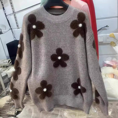 Pull en tricot douillet pour femme avec accents de perles Chic und Stil