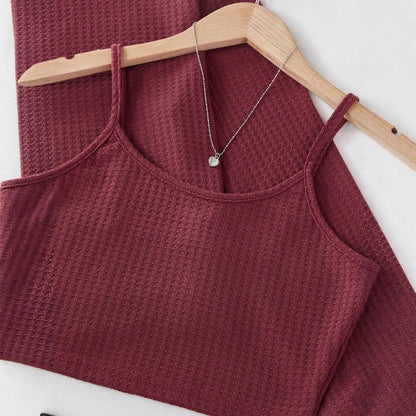 Ensemble de pyjama décontracté pour femmes avec haut court et shorts Chic und Stil