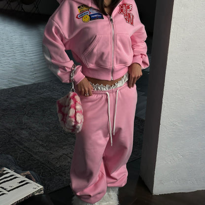 Women's leisure set with hooded jackets and casual pants Chic and Style