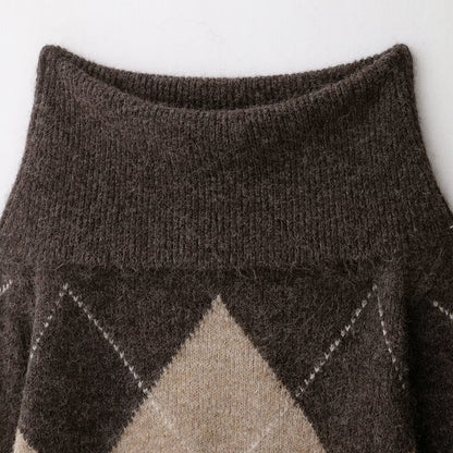 Dames Pull Douillet avec Motif Rétro Moderne Chic und Stil