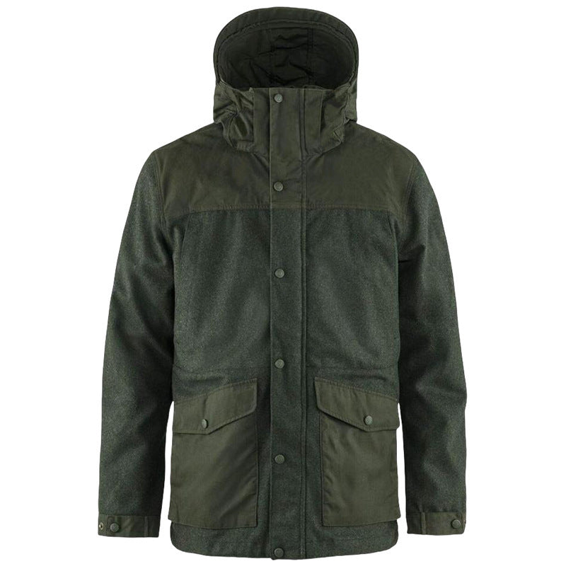 Functional park jacket for men with removable hood Chic and Style