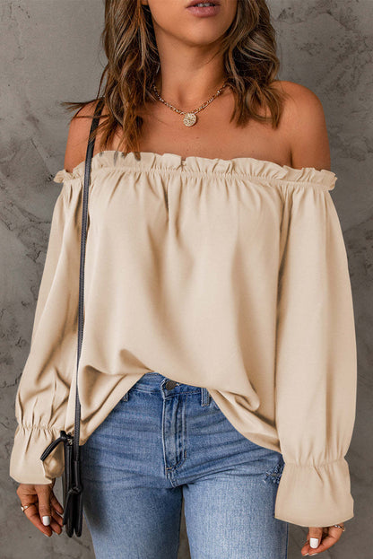 Blouse femme Off-Shoulder avec volants et coupe ample Chic und Stil