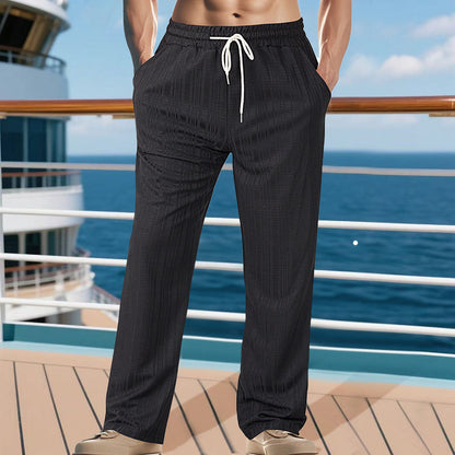 Pantalons de loisirs confortables pour hommes avec taille élastique et poches latérales pratiques Chic und Stil