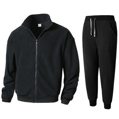 Costume de détente en polaire pour hommes avec col montant Chic und Stil