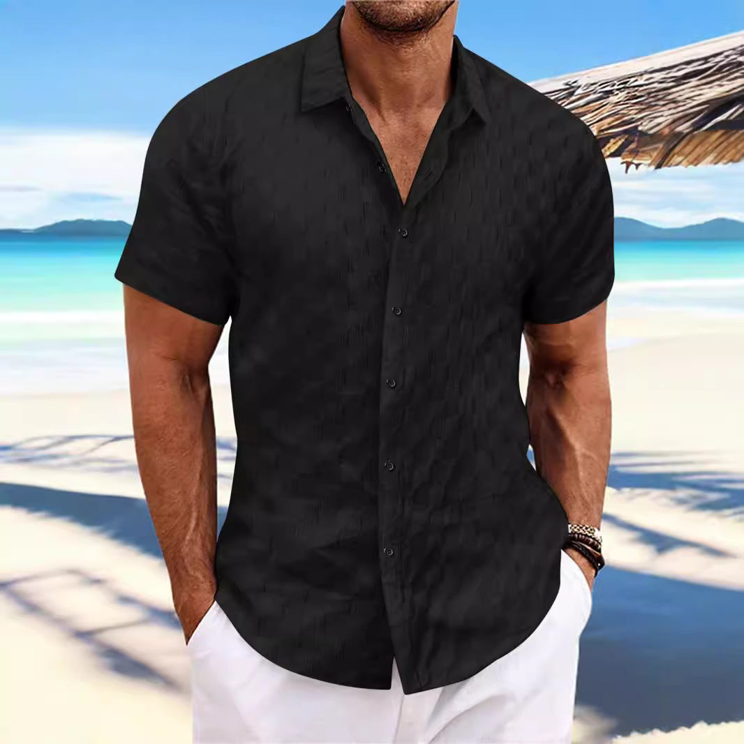 Chemise de loisirs à manches courtes structurée pour hommes Chic und Stil