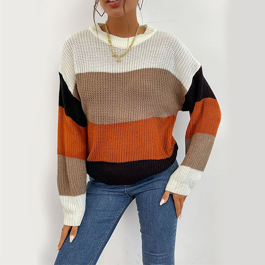 Pull femme confortable avec motif rayé moderne Chic und Stil