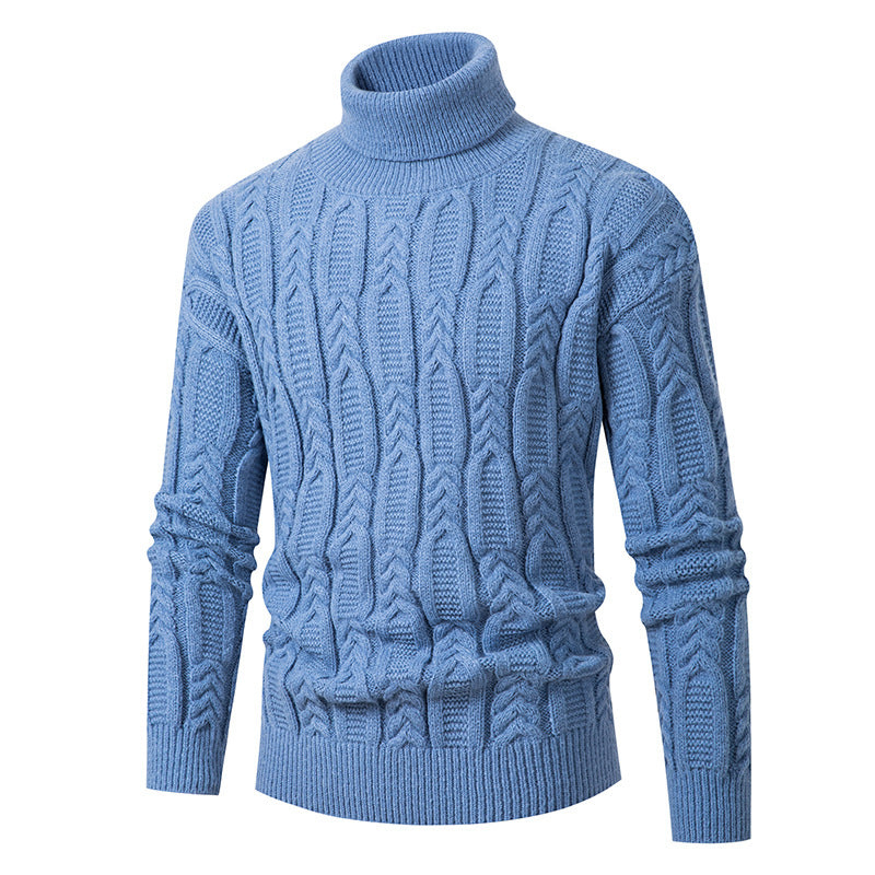 High-quality turtleneck pullover for men with embossed pattern Chic und Stil