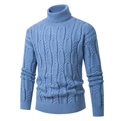 High-quality turtleneck pullover for men with embossed pattern Chic und Stil