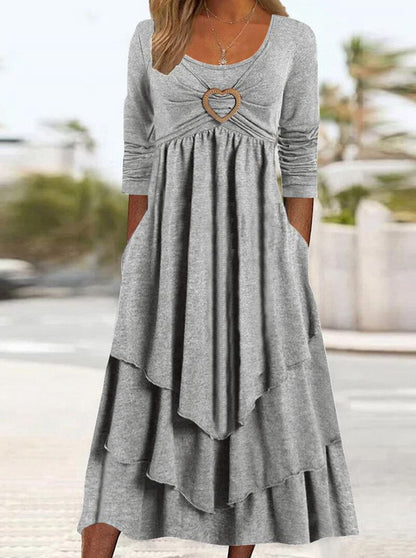 Robe de couche décontractée pour femmes avec détail en forme de cœur et poches Chic und Stil