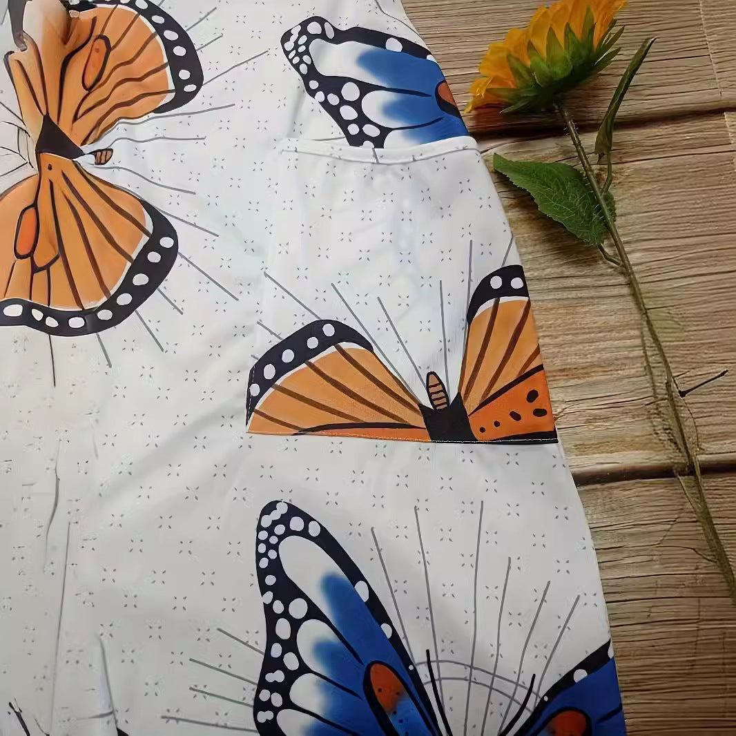 Combinaison pour femmes avec un motif de papillons coloré et des poches pratiques Chic und Stil