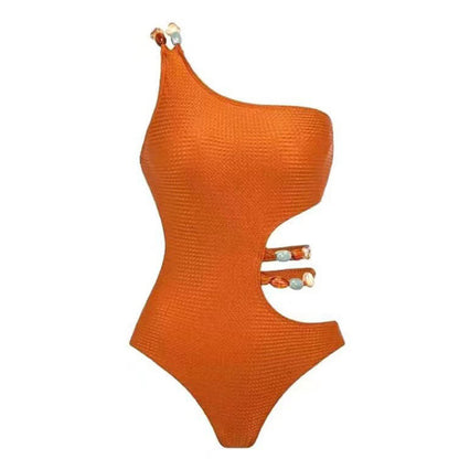 Maillot de bain une pièce pour femme avec découpes raffinées et jupe élégante Chic und Stil