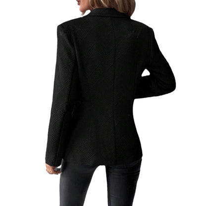 Veste élégante pour femmes avec design texturé et fermeture à bouton pratique Chic und Stil