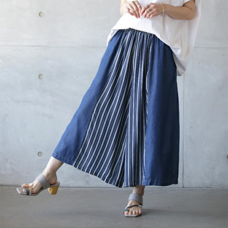Culottes larges rayées Chic und Stil pour femmes