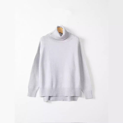 Pull décontracté pour femmes avec col montant et coupe large Chic und Stil