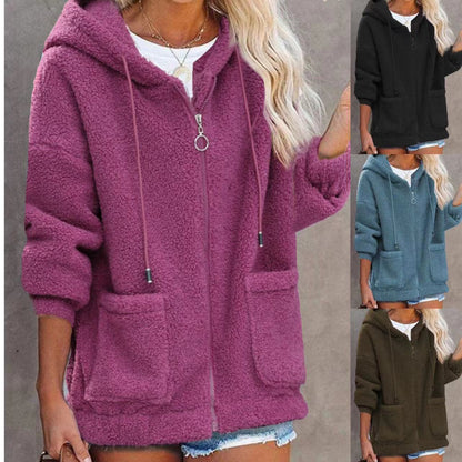 Veste à capuche en polaire pour femmes avec poches pratiques et capuche de haute qualité Chic & Stil