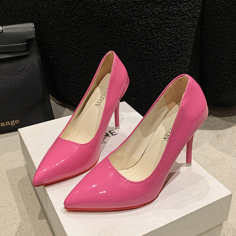 Dames Élégantes Talons Hauts avec embout pointu et talon transparent Chic und Stil