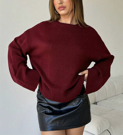 Pull oversized à col montant tendance pour dames Chic und Stil