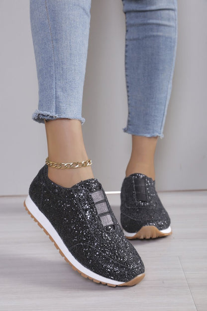 Baskets à Enfiler Brillantes Chic und Stil pour Femmes