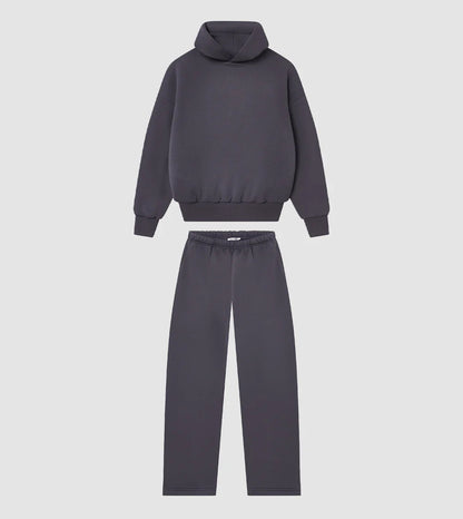 Hoodie and jogger pants set for women with high collar and elastic waistband Chic and Style