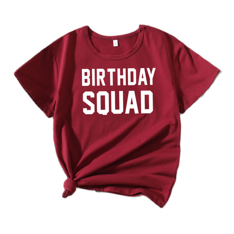 Dames Graphique Anniversaire Squad T-Shirt Chic und Stil