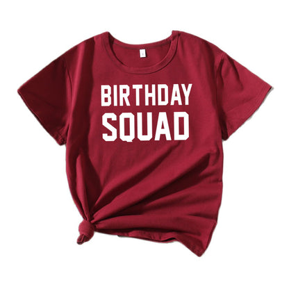 Dames Graphique Anniversaire Squad T-Shirt Chic und Stil