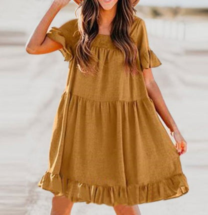 Robe à volants en couches Chic und Stil pour femmes