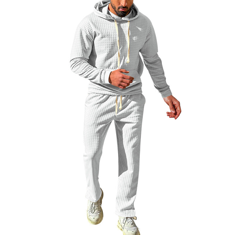 Hommes Ensemble de sports en polaire avec design structurel moderne et capuche pratique Chic und Stil