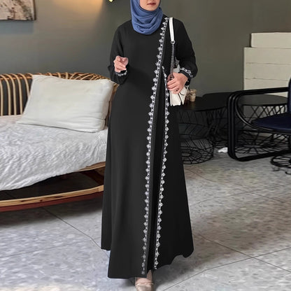 Robe maxi élégante pour femmes avec broderie élaborée Chic und Stil