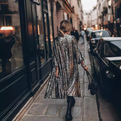 Ladies shimmering kimono with loose fit Chic and Style