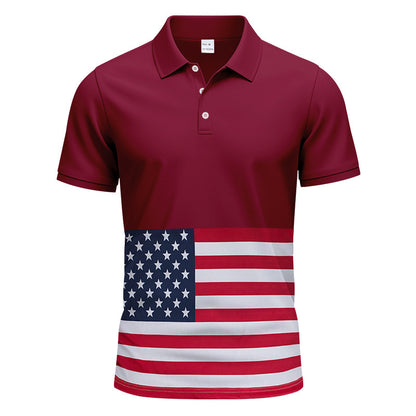 Chemise polo pour homme avec design de drapeau stylé Chic und Stil