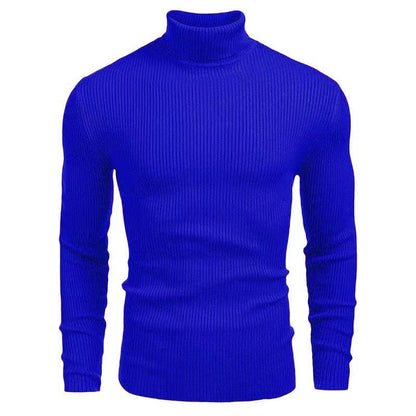 Pullover with turtleneck for men with textured ribbing pattern Chic and Style