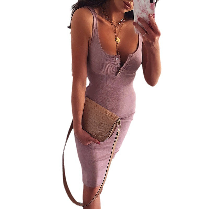 Robe midi bodycon côtelée pour femme Chic und Stil