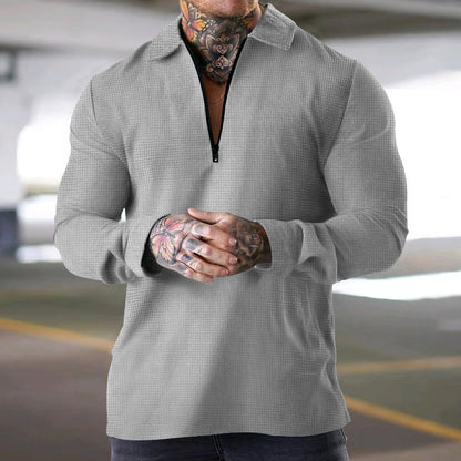 Chemise à manches longues pour hommes avec fermeture éclair moderne Chic und Stil