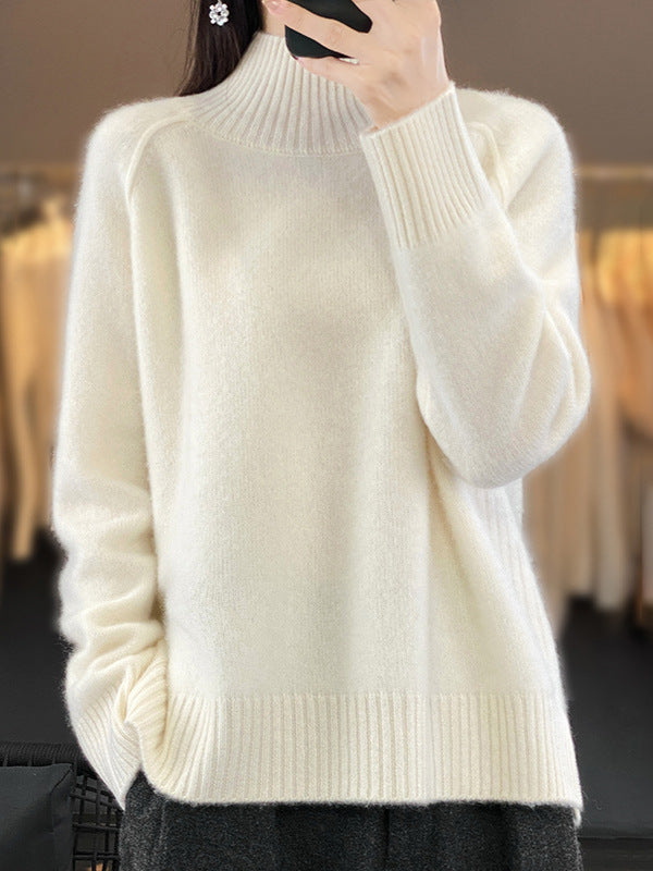 Pull en tricot douillet pour femmes avec des manches raglan et une fine texture côtelée Chic und Stil