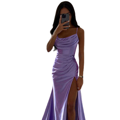 Dames Robe de soirée élégante à fronces Chic und Stil