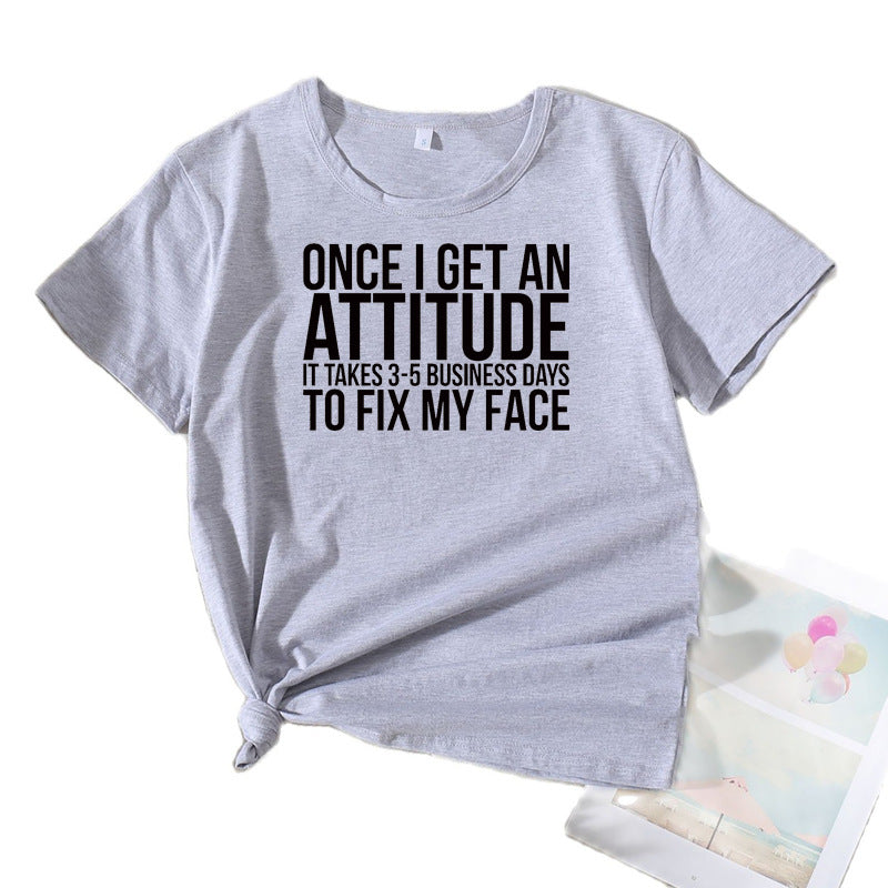 Dames Casual Attitude Statement T-shirt Chic und Stil
