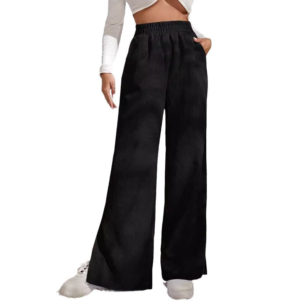 Chic and Style fine shoemaking women’s palazzo pants with side slits