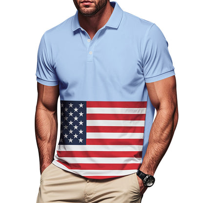 Chemise polo pour homme avec design de drapeau stylé Chic und Stil