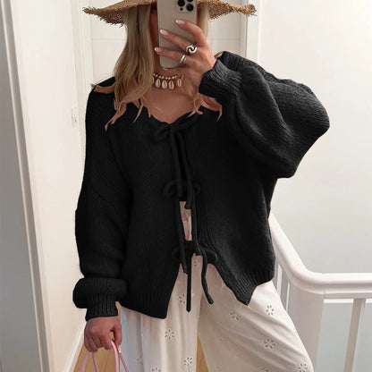 Dame cardigan avec cordon tiré Chic und Stil