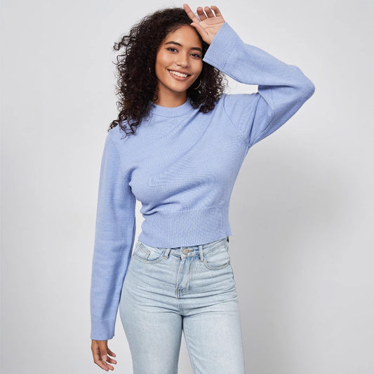 Pull féminin décontracté avec des manches évasées Chic und Stil