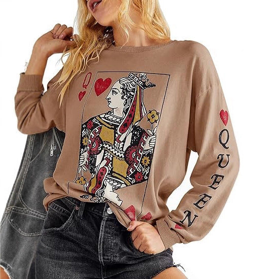 Chemisier à manches longues pour dames avec motif royal Chic und Stil