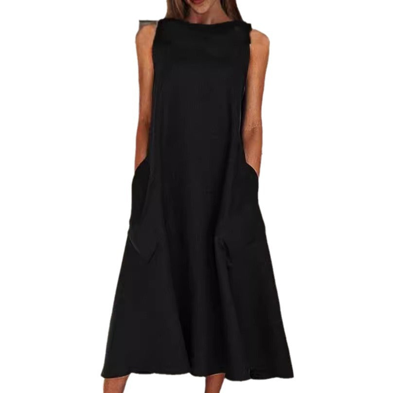 Robe maxi légère pour dames avec poches latérales pratiques Chic und Stil