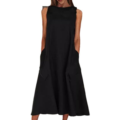 Robe maxi légère pour dames avec poches latérales pratiques Chic und Stil