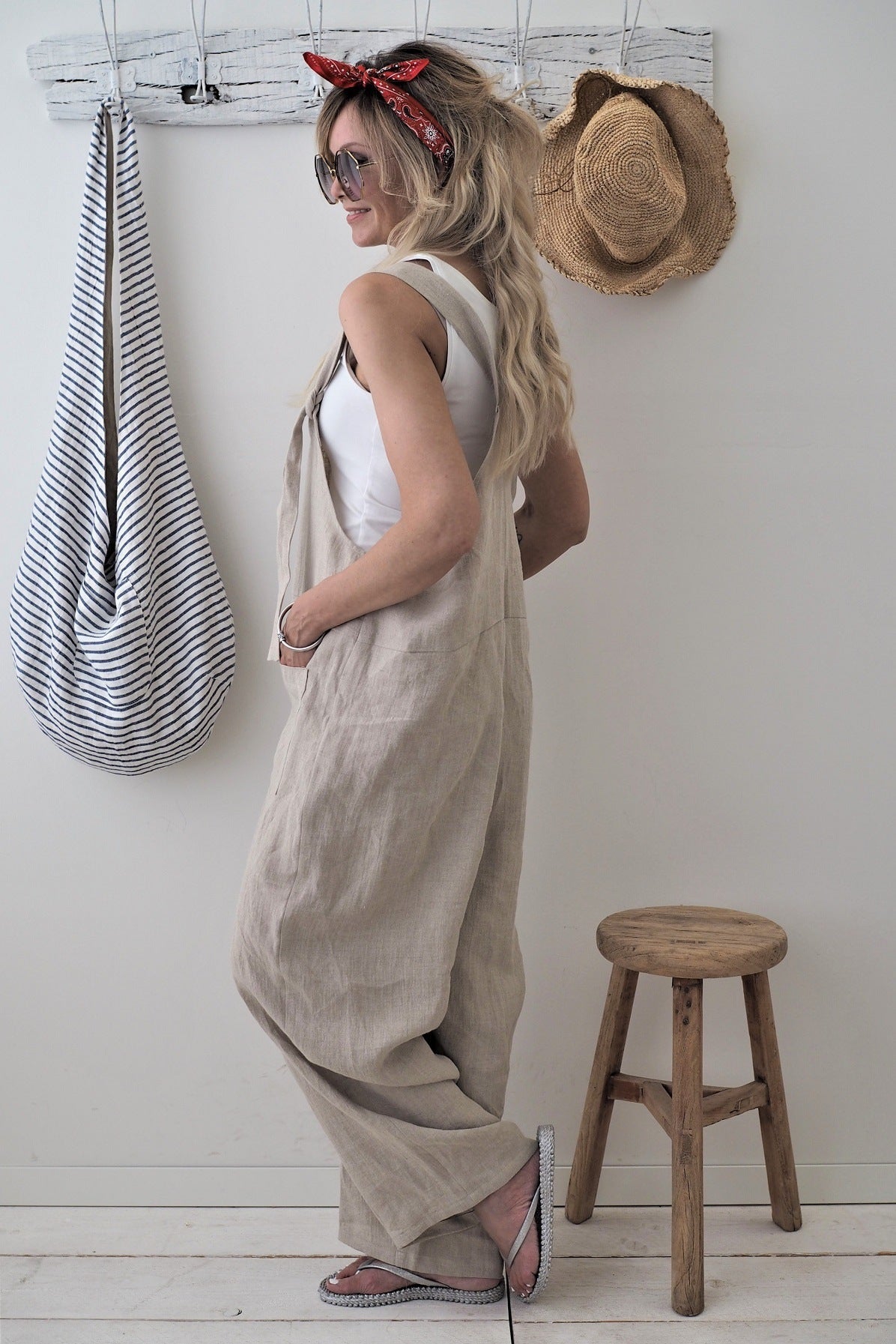 Dames Combinaison décontractée à jambes larges et poches pratiques Chic und Stil