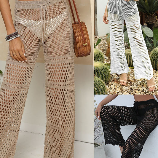 Chic and Style crochet bikini top and mesh pants set